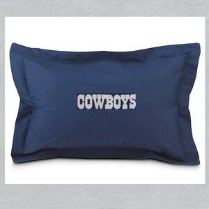 Dallas Cowboys Denim Pillow Sham measures 20 x 26 inches